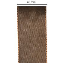 gjenstander Bredt taft-gavebånd, elegant og blankt, 40 mm x 50 m