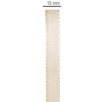 gjenstander Smalt beige gavebånd, fint bånd for emballasje, 10 mm bredt, 50 m langt