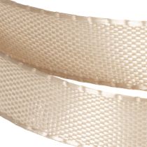 gjenstander Smalt beige gavebånd, fint bånd for emballasje, 10 mm bredt, 50 m langt