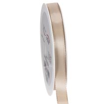 gjenstander Dekorativt bånd satengbånd taftbånd beige 15mm 50m