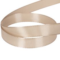 gjenstander Dekorativt bånd satengbånd taftbånd beige 15mm 50m