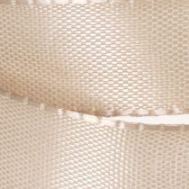 gjenstander Dekorativt bånd satengbånd taftbånd beige 15mm 50m