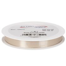 gjenstander Dekorativt bånd satengbånd taftbånd beige 15mm 50m