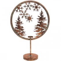 gjenstander Dekorring Jul Vinterfot telysholder skog Ø37,5cm
