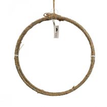 Dekorring jute Scandi dekorativ ring for oppheng Ø30cm 3stk