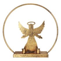 gjenstander Dekorativ ring metall engel dekorativ lysestake jul Ø37,5cm