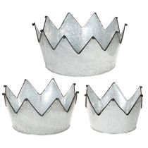 gjenstander Dekorativ bolle metallbolle krone Ø26,5/22,5/19 cm sett med 3