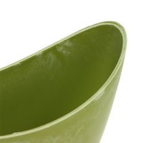 Dekorativ skål plast lysegrønn 20cm x 9cm H11,5cm, 1p
