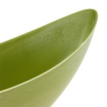 Dekorativ skål plast lysegrønn 39cm x 13cm H13cm, 1p