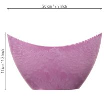 gjenstander Dekorativ skål i plast rosa 20 cm x 9 cm H11,5 cm 1 stk.