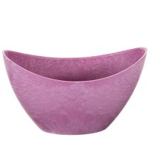 gjenstander Dekorativ skål i plast rosa 20 cm x 9 cm H11,5 cm 1 stk.