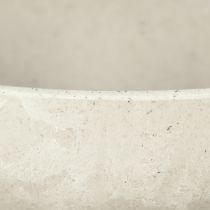 gjenstander Dekorativ bolle med bunn plastbolle rund kremfarget Ø19cm H8cm