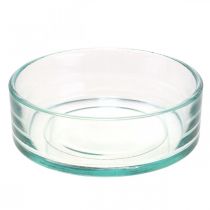 Dekorativ skål glass glassbolle rund flat klar Ø15cm H5cm