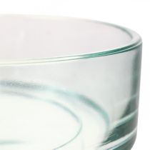 Dekorativ skål glass glassbolle rund flat klar Ø15cm H5cm