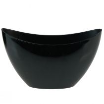 gjenstander Dekorativ skål svart oval plantebåt 24x9,5cmx14,5cm