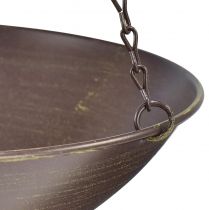 gjenstander Dekorativ skål for oppheng av metall mørkebrun Ø30cm H55cm