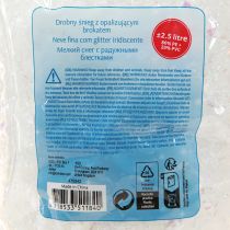 gjenstander Dekorativ snø Fine snøhvite snøflak iriserende 2,5 l × 2 stk