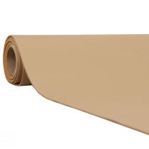 gjenstander Imitert skinn beige dekorativt stoff skinn bordløper 33cm×1,35m