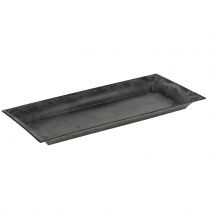 gjenstander Dekorativt brett marmorert antrasitt 36x17cm 6stk