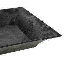 gjenstander Dekorativt brett marmorert antrasitt 36x17cm 6stk