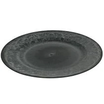 gjenstander Dekorativ plate antrasitt Ø33cm