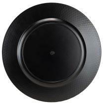 gjenstander Dekorplate rund plast dekorative plate sølv Ø33cm