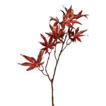 Dekorativ gren mørk rød med glimmer 52cm
