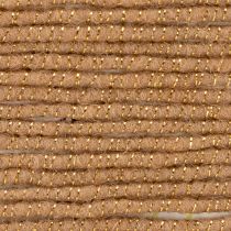 gjenstander Brun ullsnor med gulltråd, 5m x 5mm med ståltråd, til dekorasjon og håndarbeid