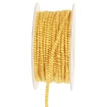 Ulltråd med trådfiltsnor glimmergul bronse Ø5mm 33m
