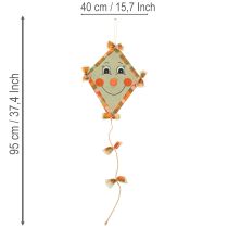 gjenstander Dekorativ drage med ansikt og oppheng, høstdekorasjon, 40 cm, 2 stk.