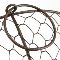 gjenstander Trådkurvskål med håndtak Brun Ø35/30/25 cm Sett med 3 stk