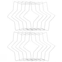 gjenstander Trådstjerne bølgering trådstjerner til kranser 30cm 10 stk