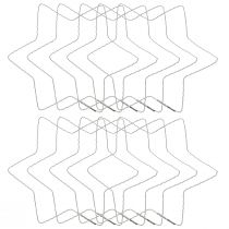 gjenstander Trådstjerne bølgeringstjerner til julekrans 20cm 10 stk