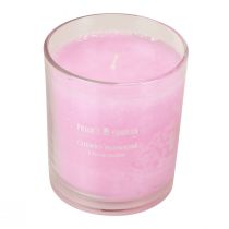 gjenstander Duftlys i glass duftlys med kirsebærblomst rosa H8cm