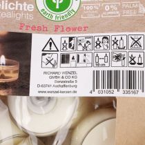 gjenstander Duftende telys Fresh Flower duftende telys hvit Ø25cm 7t 18 stk.