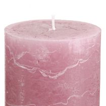 gjenstander Ensfargede kuppellys, antikk rosa, 70x100mm, sett med 4 - Romantisk dekorasjon