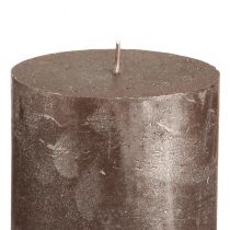gjenstander Ensfargede brune kuppellys, kobbermetallisk, 70 × 80 mm, sett med 4 – dekorative lys for stil og varme