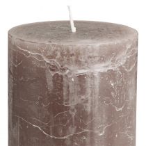 gjenstander Ensfargede brune kuppellys, 85x120 mm, sett med 2, brenner lenge, dekorative
