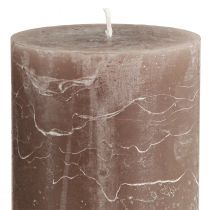 gjenstander Ensfargede brune kuppellys, 85 x 150 mm, sett med 2 – Dekorative lys for en koselig atmosfære og festlige anledninger