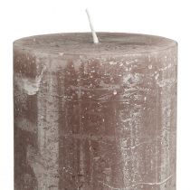gjenstander Store brune kuppellys, ensfarget røykbrun, rustikk design, 100 timers brennetid, elegant dekorasjon, sett med 2, 85x200mm