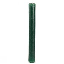 gjenstander Ensfargede lys mørkegrønne pinnelys 34x300mm 4 stk
