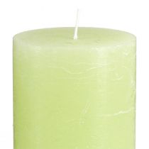 gjenstander Sett med 4 limegrønne kuppellys - Elegant borddekorasjon og stemningslys til hjemmet, 70x120mm - Ideelt for feiringer og hverdagsbruk