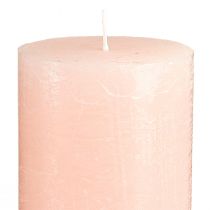 gjenstander Rosa søylelys 70x120mm - Sett med 4 lyserosa dekorative lys for romantikk og hygge, bryllupsdekorasjon