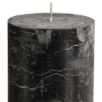 gjenstander Svarte kuppellys, ensfargede, 70 × 120 mm, sett med 4 - Rustikke dekorative lys for stilig borddekorasjon og atmosfære