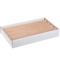 gjenstander Ensfargede lys bordlys aprikos 34x240mm 4 stk