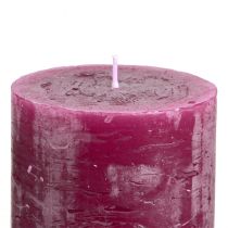 gjenstander Gjennomfargede trendy lys Berry Purple, kuppellys, 70×80 mm, sett med 4, borddekorasjon