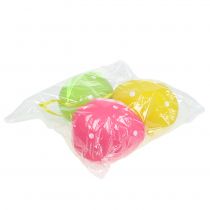 gjenstander Eggplast fargerik 15cm til oppheng av 3 stk