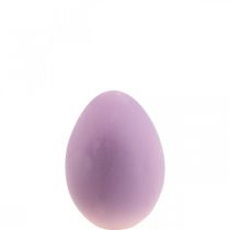 Påskeegg dekorativ egg plast lilla flokket 20cm