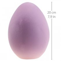 gjenstander Påskeegg dekorativ egg plast lilla flokket 20cm