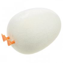 gjenstander Dekoregg med ben Påskeeggkrem Morsom påskepynt H13cm 4stk